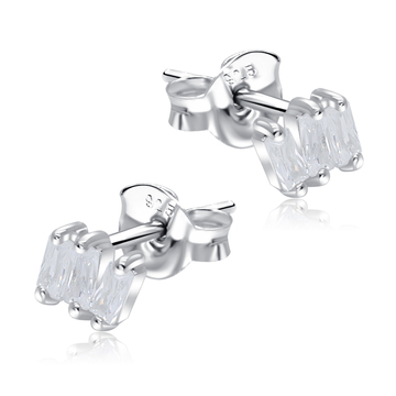 Charming Designed With CZ Stone Silver Ear Stud STS-5507